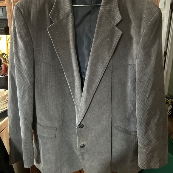 Men’s western corduroy suit coat Dk Gray size 42R - Picture 1 of 4